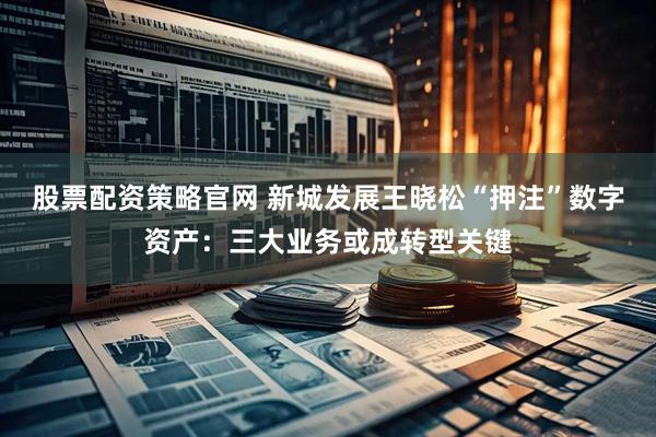 股票配资策略官网 新城发展王晓松“押注”数字资产：三大业务或成转型关键