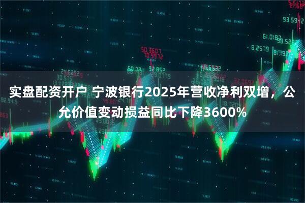 实盘配资开户 宁波银行2025年营收净利双增，公允价值变动损益同比下降3600%